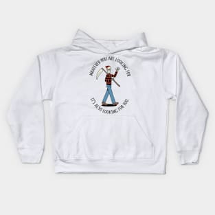 I’m Also Looking For You Waldo Death by Tobe Fonseca Kids Hoodie